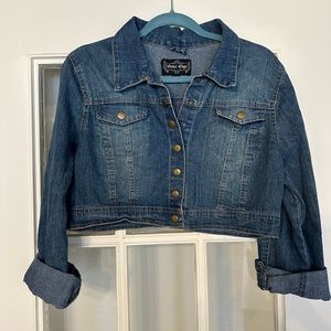 Cropped denim jacket, size S